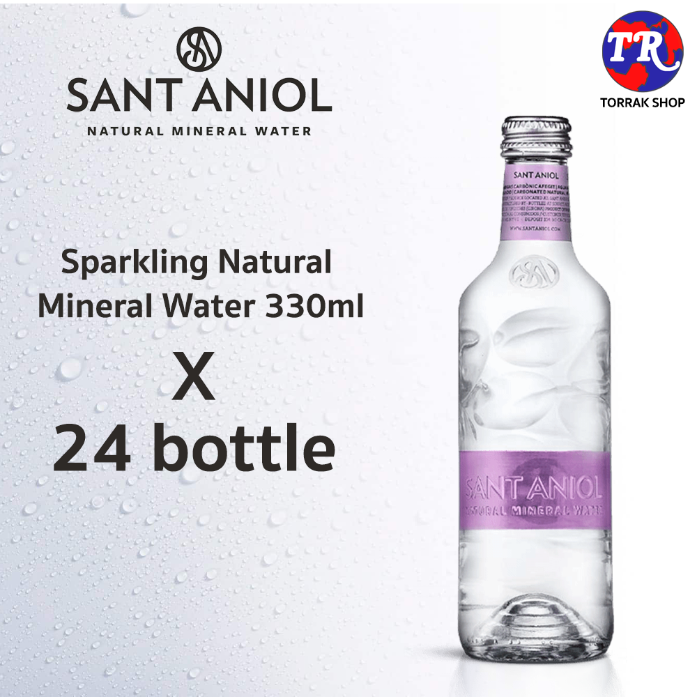 Sant Aniol Sparkling Natural Mineral Water แซงต์-อานนีออร์ น้ำแร่ธรรมชาติ ชนิดอัดก๊าซ จาก ประเทศสเปน 330มล. 24 ขวด