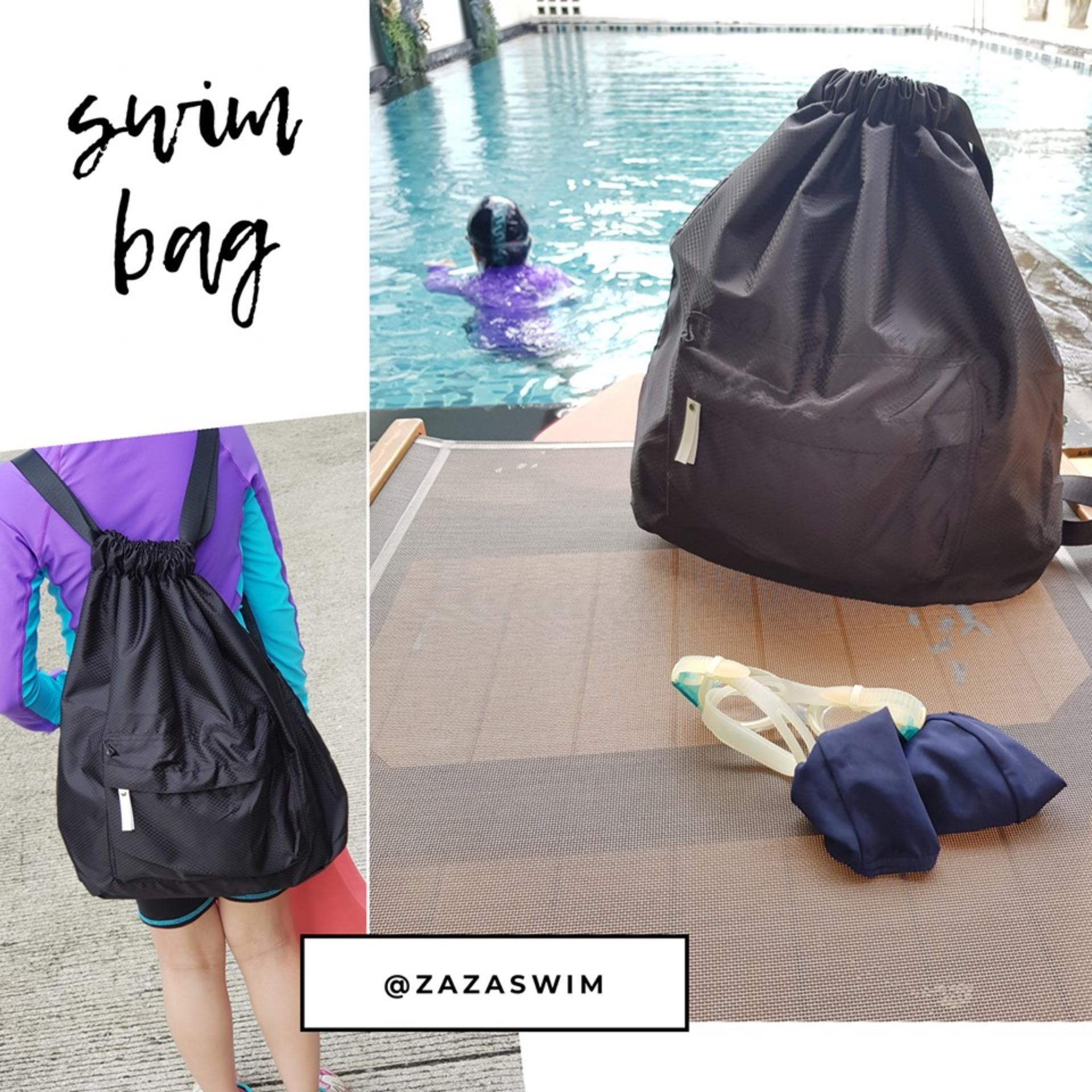 *มีวีดีโอรีวิว*ZAZASWIM ถุงใส่ผ้าเปียก กระเป๋าใส่ชุดว่ายน้ำ ถุงใส่ชุดว่ายน้ำ ถุงกันน้ำอเนกประสงค์ แบบหูรูด มีสายสะพายหลัง มีช่องแบ่งผ้าเปียกผ้าแห้ง