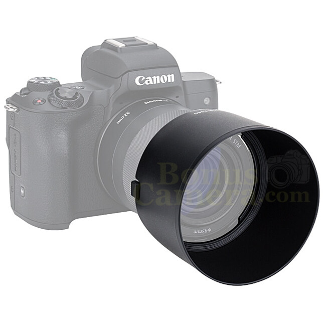 Lh-Es60 ฮู้ดบังแสงแคนนอน Eos M,m2,m3,m5,m6,m10,m50,m50 Ii,m100,m200,kiss M ,kiss M2 ที่ใช้เลนส์ Ef-M 32mm F/1.4 Stm ใช้แทน Es-60 Canon Lens Hood. 