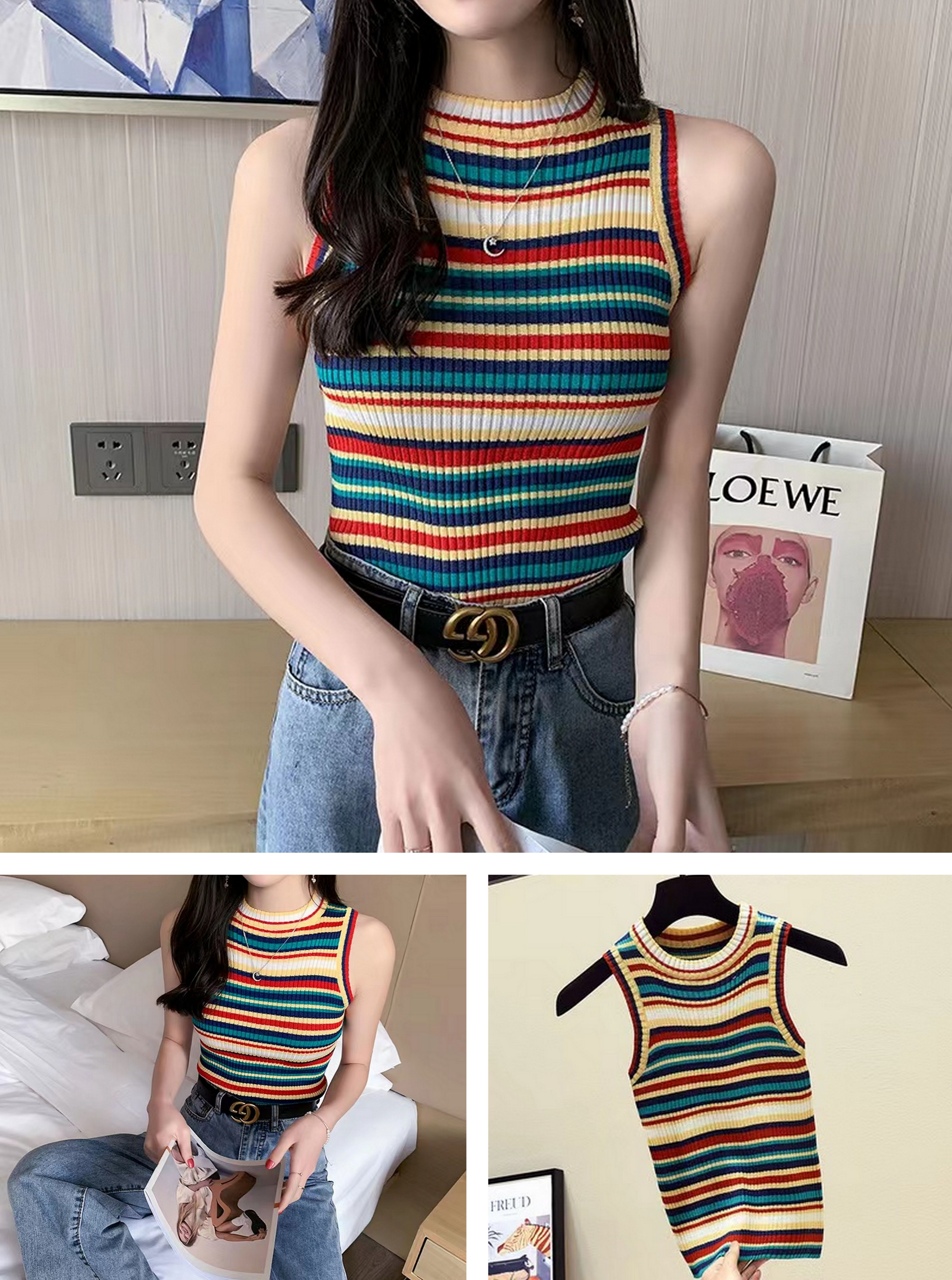 พร้อมส่ง‼เสื้อครอปผู้หญิงไหมพรม คอเต่าตรงสไตส์สายฝอ รุ่นXMM05 - NekNek ...