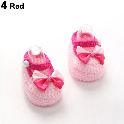 Bodhiwish Fashion Cute Girls Infant Toddler Knitted Crochet Cotton Sock Lovely Baby Shoes Newborn