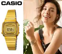 ภาพขนาดย่อของภาพหน้าปกสินค้าCasio Standard นาฬิกาข้อมือผู้หญิง สายสเตนเลส รุ่น LA670WGA-9DF - จากร้าน Win Watch Shop บน Lazada