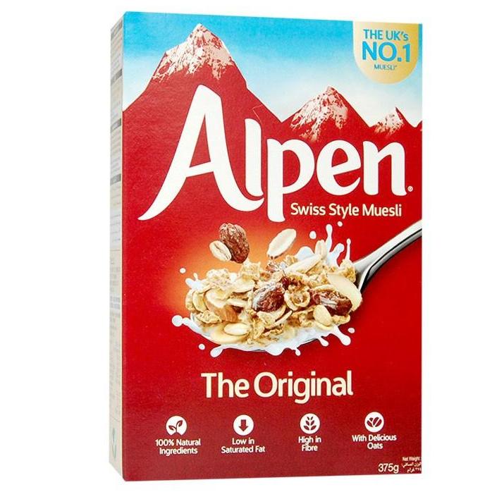 Alpen Swiss Style Muesli (Original) อัลเพน สวิส สไตล์ มูสลี่ ออริจินัล (UK Imported) 375g.