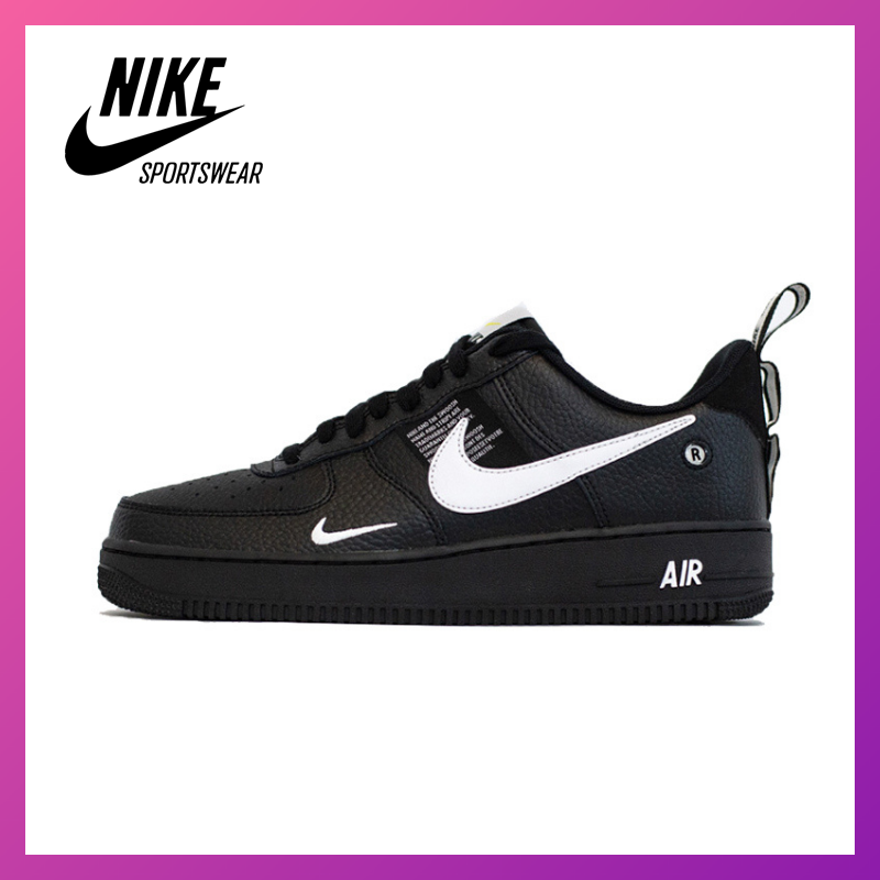 【ของแท้อย่างเป็นทางการ】NIKE AIR FORCE 1 AF1 รองเท้าผู้ชาย รองเท้าสตรี รองเท้าลำลอง แฟชั่น การทำให้หมาด ๆ รองเท้ากีฬา หนังแท้ รองเท้าสเก็ตบอร์ด AJ7747-001 ร้านค้าอย่างเป็นทางการ