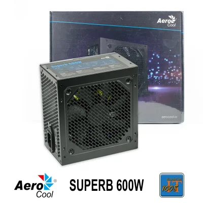 AEROCOOL SUPERB 600W POWER SUPPLY UNIT - PSU เพาเวอร์ซัพพลายคอมพิวเตอร์พีซี ประกัน 3 ปี