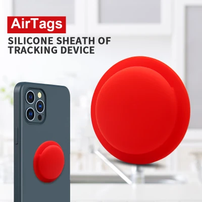 Use For Airtag Cover Case With Self-Sticker Case Silicone Airtag Protective Case