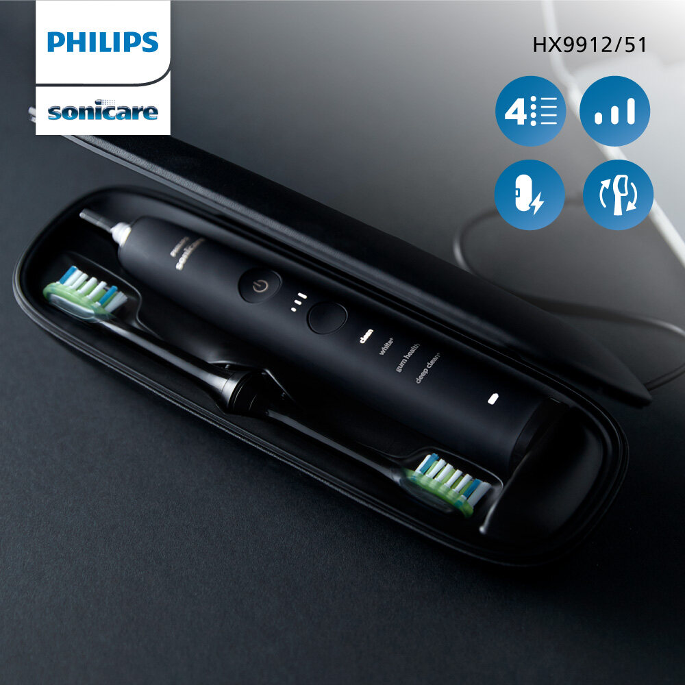 Philips Sonicare Electric Toothbrush connected appplication (Black) HX9912/51 แปรงสีฟันไฟฟ้า Sonic พร้อมแอป