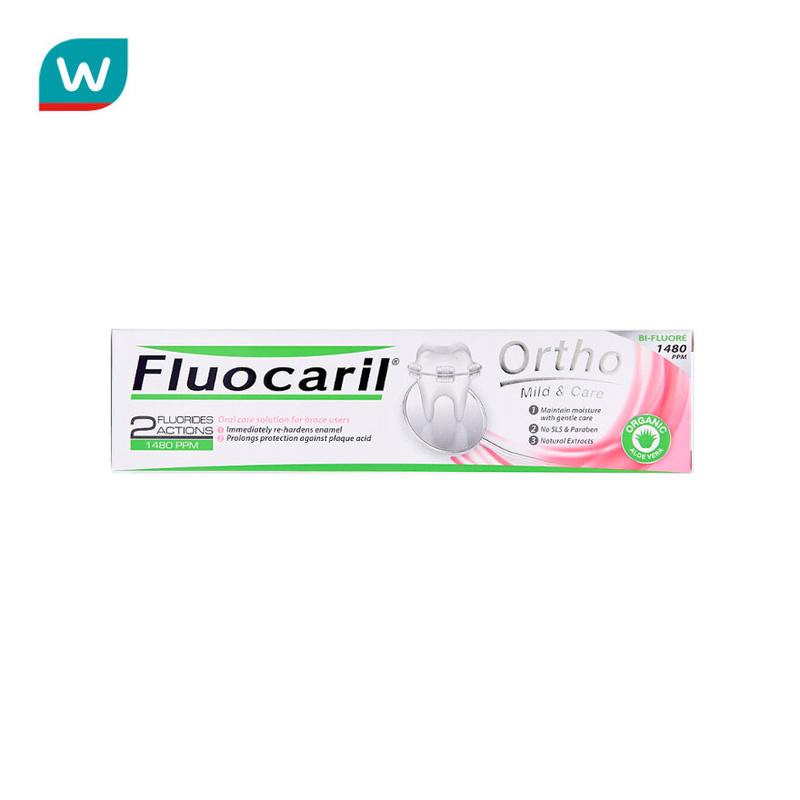Fluocaril ฟลูโอคารีล ยาสีฟัน สำหรับคนจัดฟัน ออร์โธ 123 125 กรัม