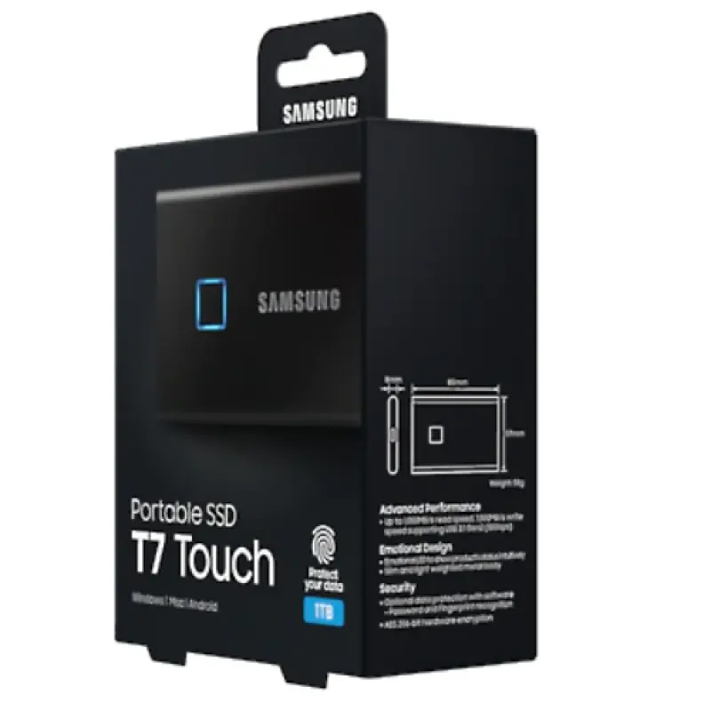 ภาพสินค้าSamsung 1TB T7 Touch SSD USB3.2 (Black) จากร้าน Legend Thailand บน Lazada ภาพที่ 5