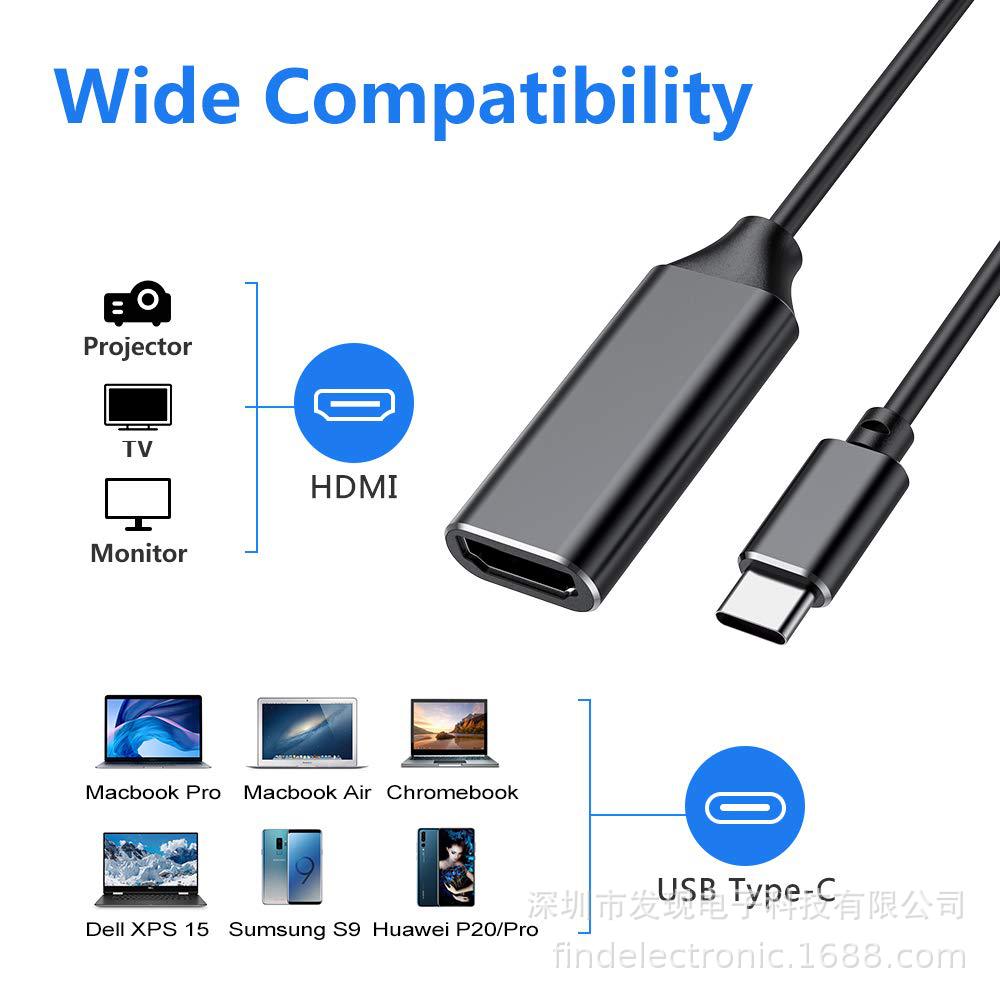 Type C USB-C to HDMI 4Kx2K Adapter,USB 3.1  Supports UHD 4k HDTV