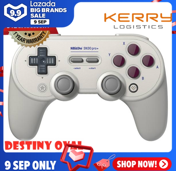 8Bitdo SN30 Pro+ Bluetooth Gamepad for PC, Nintendo Switch, macOS, Android, Steam and Raspberry Pi