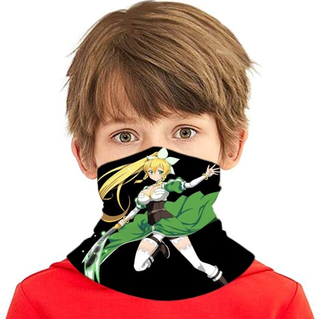 2021 New Sword Art Online Hair Scarf Hip Hop Motorcycle Wind Keep Warmscarf Sword Art Online Figure Adult/children Scarf Mask