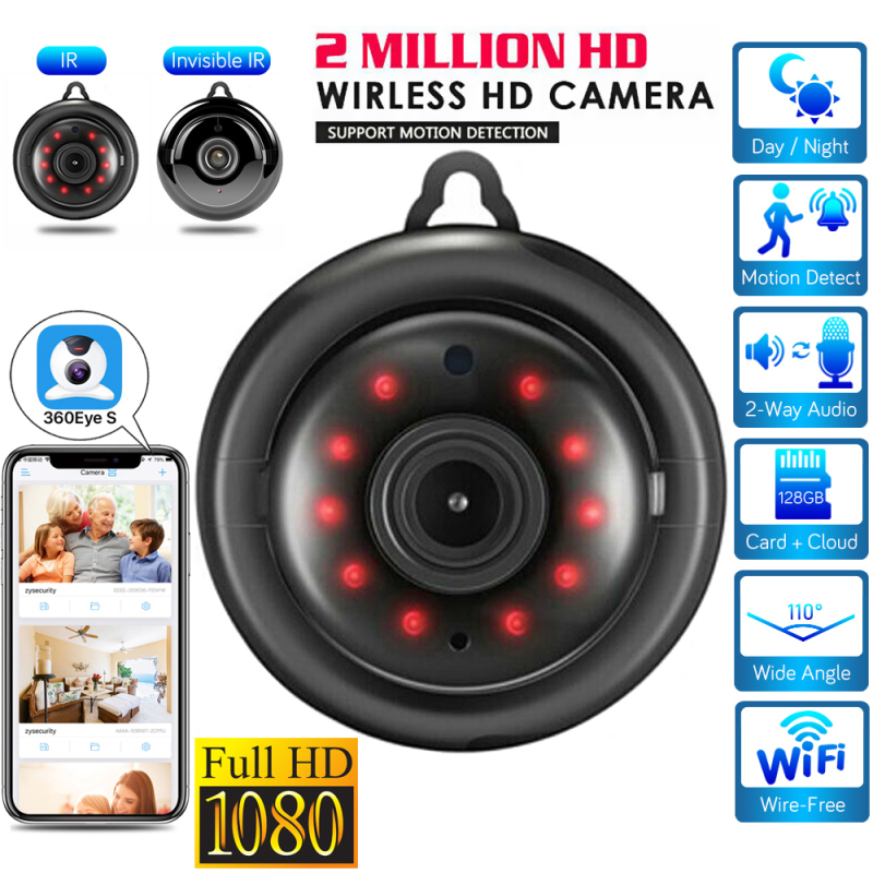 กล้องวงจรปิดไร้สาย กล้อง HD 1080P ล้านพิกเซล จับการเคลื่อนไหว