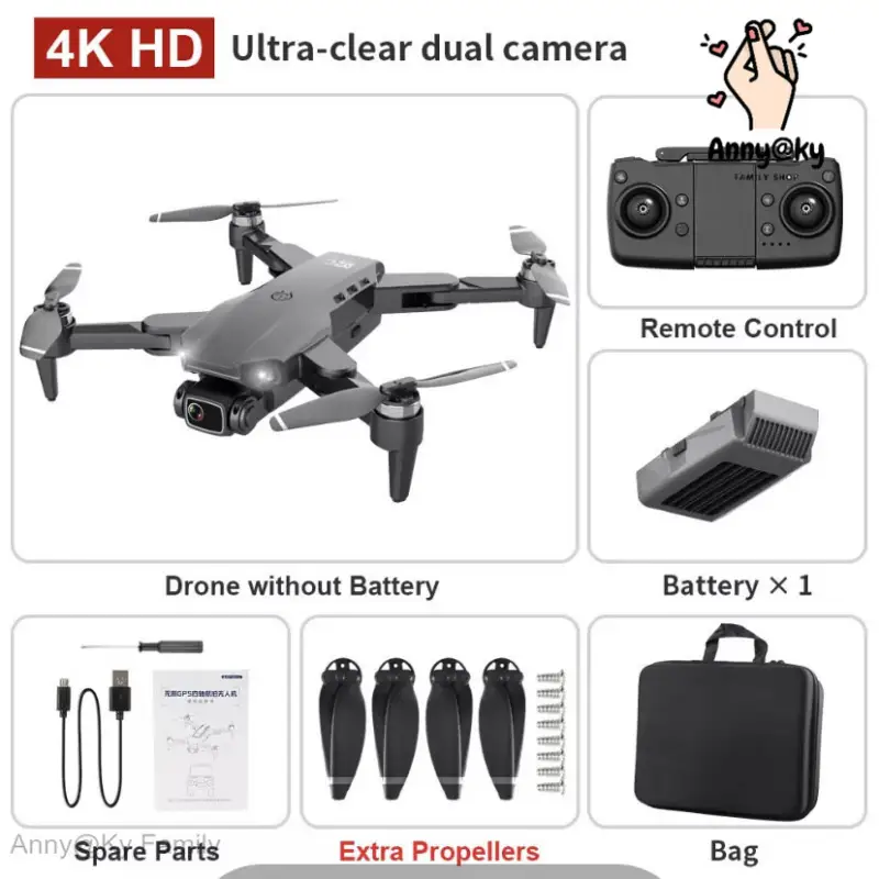 ภาพสินค้าL900 pro 5g กล้อง hd gps 4k drone 120 มุมกว้างกล้อง qpter มอเตอร์ brss time of flight professional drone จากร้าน anny@ky family  บน Lazada ภาพที่ 9
