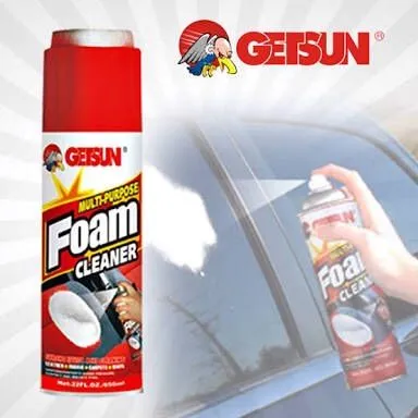 Getsun Foam Cleaner โฟมทำความสะอาดเบาะผ้า พรม ไวนิล สเปรย์โฟมทำความสะอาดอเนกประสงค์ ทำความสะอาดเบาะ กระเป๋าแบรนด์เนม รองเท้าหนัง แถมฟรี !!! ผ้าไมโครไฟเบอร์ 1 ผืน T0128