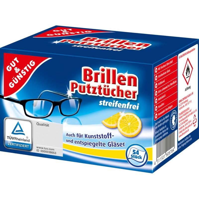 กระดาษสำหรับเช็ดทำความสะอาดหน้าจอมือถือ / เลนส์กล้อง / แว่นตา ยี่ห้อ brillen putztücher gut und günstig (54 ชิ้น/กล่อง) สินค้าพรีเมี่ยมนำเข้าจากเยอรมัน เช็ดได้ใสสะอาด ไร้คราบมันคราบสกปรก ปราศจากแอลกอฮอล์ Non Alcohol สะดวกพกพา น้ำหนักเบา เช็ดครั้งเดียวทิ้ง