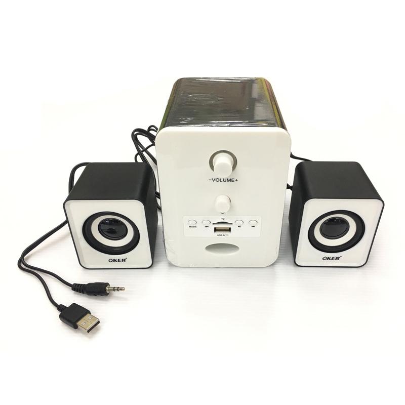 OKER ลำโพงบลูทูธ Bluetooth+FM+TF+USB Speaker Micro 2.1 650W SP-525