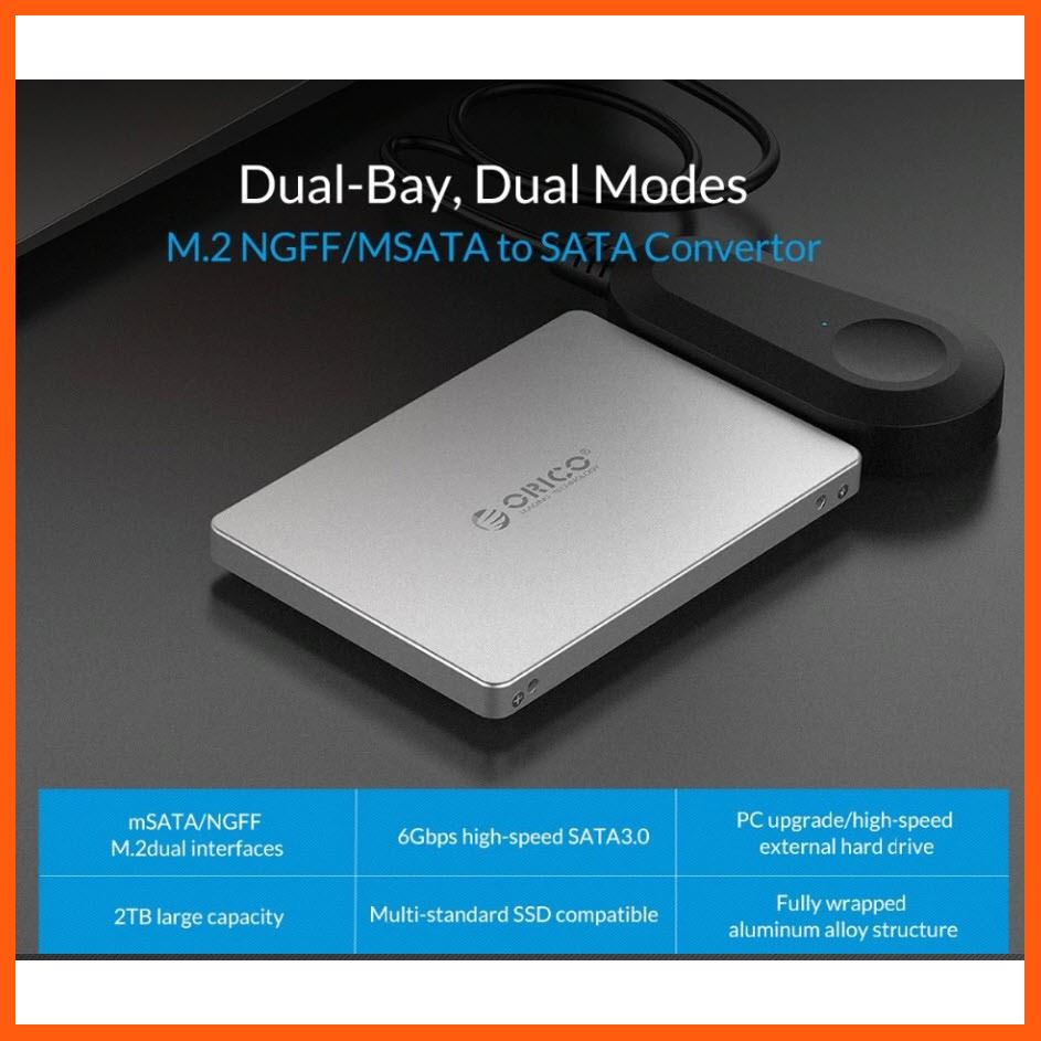 ✨✨#BEST SELLER🎉🎉 Half YEAR SALE!! ORICO (MS2TS, B-Key+mSATA) 2.5 inch HDD Case M.2 Ngff/Msata to Sata 3.0 Adapter 6 Gbps Box Hard Drive Enclosure เคเบิล Accessory สาย หูฟัง usb ตัวรับสัญญาณ HDMI เสียง TV ระบบสี แสง จอถาพ บันเทิง