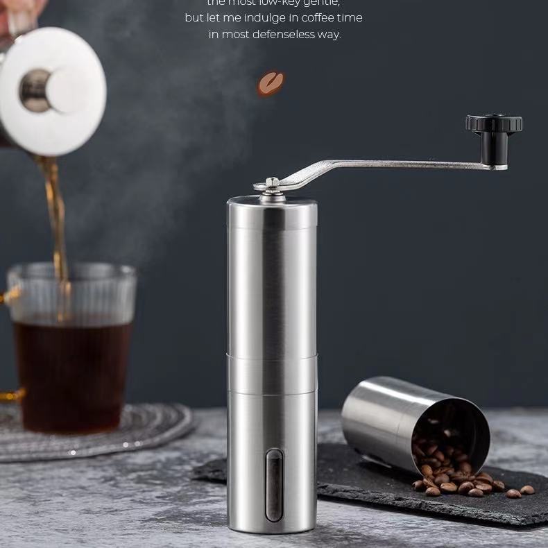 SHT เครื่องบดกาแฟมือสแตนเลส อุปกรณ์บดแตนเลส สำหรับเมล็ดบดกาแฟส Stainless steel hand coffee grinder Simpler