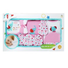 Fisher Price Gift Set ชุดของขวัญ เด็กแรกเกิด 9 ชิ้น  สีชมพู