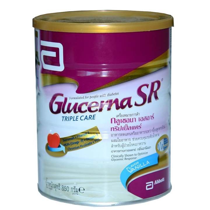 Glucerna SR Triple Care อาหารทดแทนสำหรับผู้ป่วยโรคเบาหวาน 850g