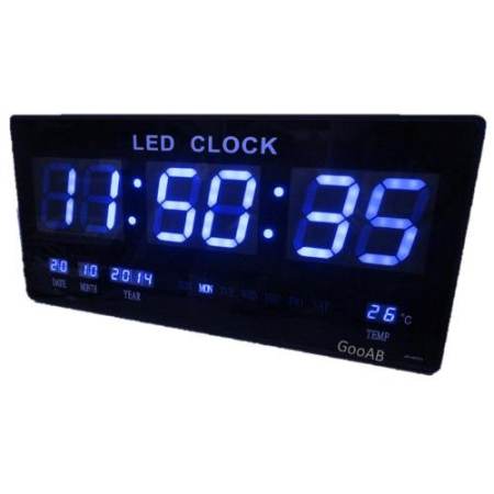 GooAB Shop นาฬิกา LED ติดฝาผนัง แบบบาง ตัวเลข 3 นิ้ว ขนาด 18 นิ้ว  JH4622 + รับประกัน 6 เดือน