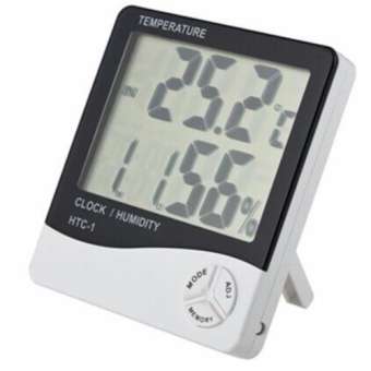  GooAB Shop นาฬิกาพร้อม เครื่องวัดอุณหภูมิความชื่น รุ่น HTC-1 + ถ่าน AAA 1 ก้อน