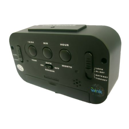 GooAB Shop นาฬิกาปลุก ดิจิตอล ระบบปรับหน้าจอสว่างอัตโนมัติ - สีดำ +ถ่านAAA 3 ก้อน 