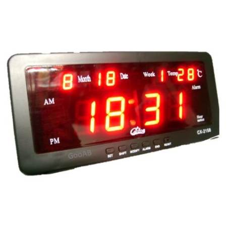 GooAB Shop นาฬิกาปลุก ตั้งโต๊ะ ติดผนัง LED พร้อมวันที่ ขนาด 7 นิ้ว  + รับประกัน 6 เดือน