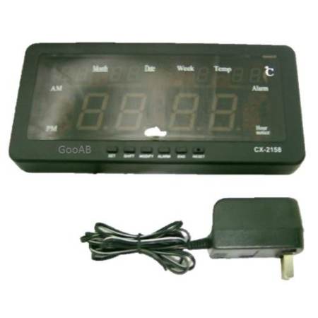 GooAB Shop นาฬิกาปลุก ตั้งโต๊ะ ติดผนัง LED พร้อมวันที่ ขนาด 7 นิ้ว  + รับประกัน 6 เดือน