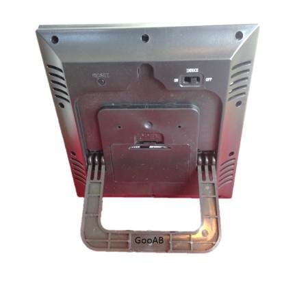 GooAB Shop นาฬิกาปลุกดิจิตอล แบบตั้งโต๊ะ หน้าจอ 4.5 นิ้ว (สีเงิน) 