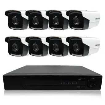   Hikvision ชุดกล้องวงจรปิดกล้อง 8CH CCTV  8ตัว ทรงกระบอก  2.0MP 1080p Full HD  และอนาล็อก เครื่องบันทึก 8 ช่อง pantip