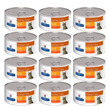 ราคา Hill's Prescription Diet k/d Feline Renal Health with Chicken - Canned อาหารแมวชนิดกระป๋อง สูตรประกอบการรักษาโรคไต ขนาด5.5oz (156g) x 12 กระป๋อง รีวิว