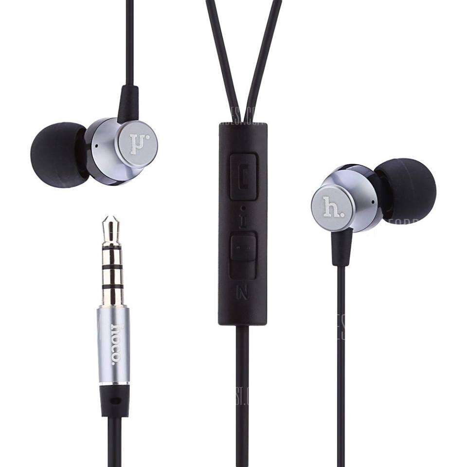 Hoco Universal Earphone With Mic หูฟัง รุ่น EPM02 (สีเงิน)