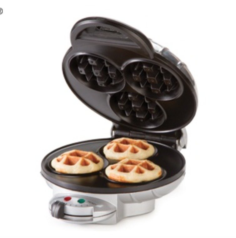 Homemate เครื่องอบขนมวาฟเฟิลมินิ 3 ลูก รุ่น HOM-115B21 - สีเงิน