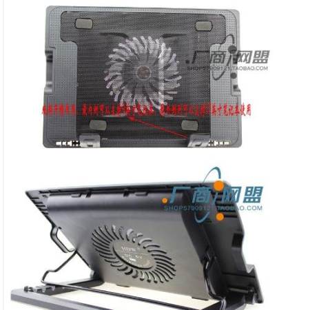 IT NoteBook Stand  Cooling Pad พัดลมระบายความร้อนโน๊ตบุ๊คปรับระดับได้ (สีดำ) รุ่นLXN25