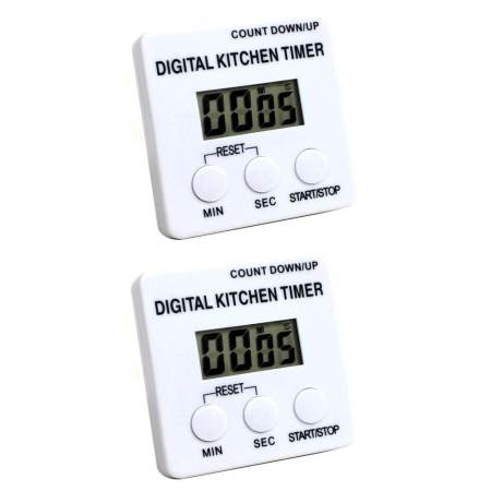 JJR นาฬิกาจับเวลา รุ่น 60020 - White ( บรรจุ 2 ชิ้น )