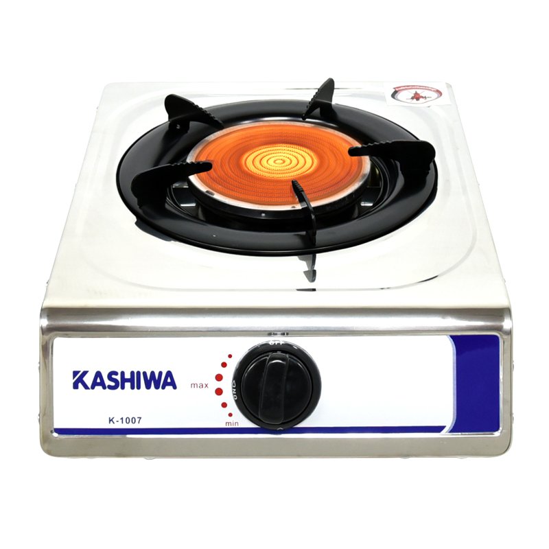 KASHIWA เตาแก๊สหัวเดี่ยวหน้าสแตนเลส (หัวอินฟราเรด) K-1007