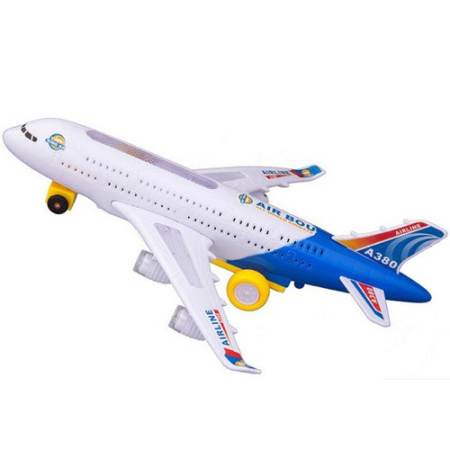 Kids Toys ของเล่นเด็ก เครื่องบิน Air Bus A380 วิ่งได้ มีไฟ มีเสียง