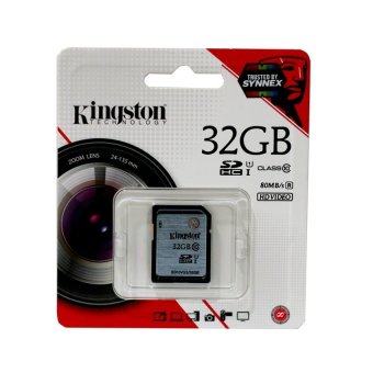 Kingston การ์ดกล้อง เมมโมรี่กล้อง SD Card Class 10 80MB/s 32GB SD10VG2/32GB HD Video