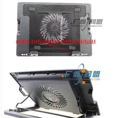 KK NoteBook Stand  Cooling Pad พัดลมระบายความร้อนโน๊ตบุ๊คปรับระดับได้ (สีดำ) รุ่น LXN25