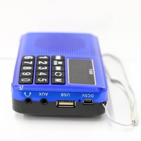 ลำโพงวิทยุ AM/FM ลำโพง Mp3/USB/Micro SD Card รุ่นT-608 (blue)