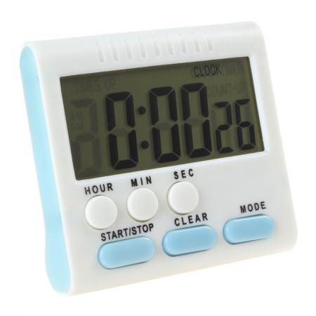 Lek and Love นาฬิกาจับเวลาทำอาหาร เดินหน้า ถอยหลัง 24 ชั่วโมง Digital Timer V3 Alram Clock (สีฟ้า)