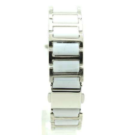 Longbo นาฬิกาข้อมือสุภาพสตรี สายเชเรามิก หน้าปัดสีขาว - LB-B3