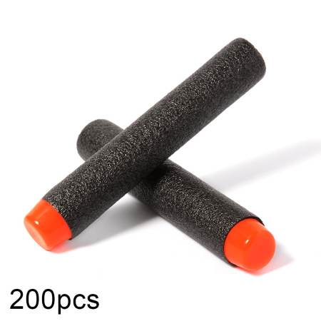 ลูกปืนของเล่น 200pcs 7.2cm EVA Refill Bullet Darts Black สำหรับ Nerf N-strike Elite Series Blasters Kid Game Toy Gun