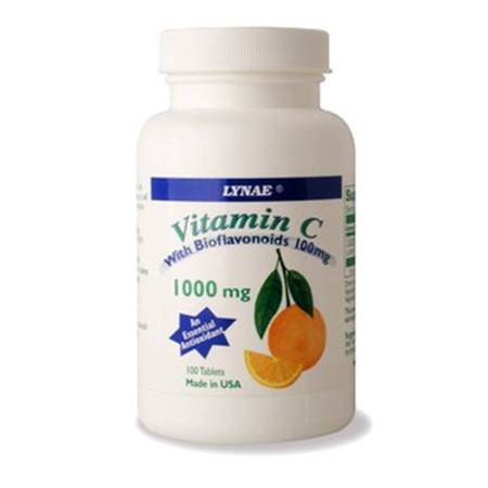 Lynae VitaminC Vitamin USA ไลเน่ วิตามินซี บำรุงผิว ต่อต้านสารอนุมูลอิสระ 100 แคปซูล x 1 ขวด