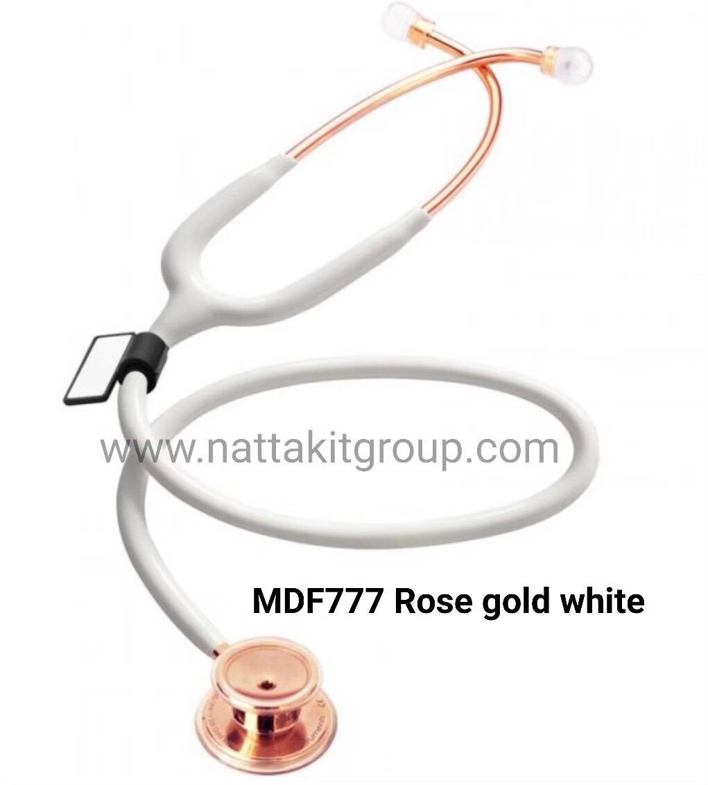 MDF หูฟังทางการแพทย์ Stethoscope MD One 777RG#29  Rose Gold Edition - White (สีขาว)