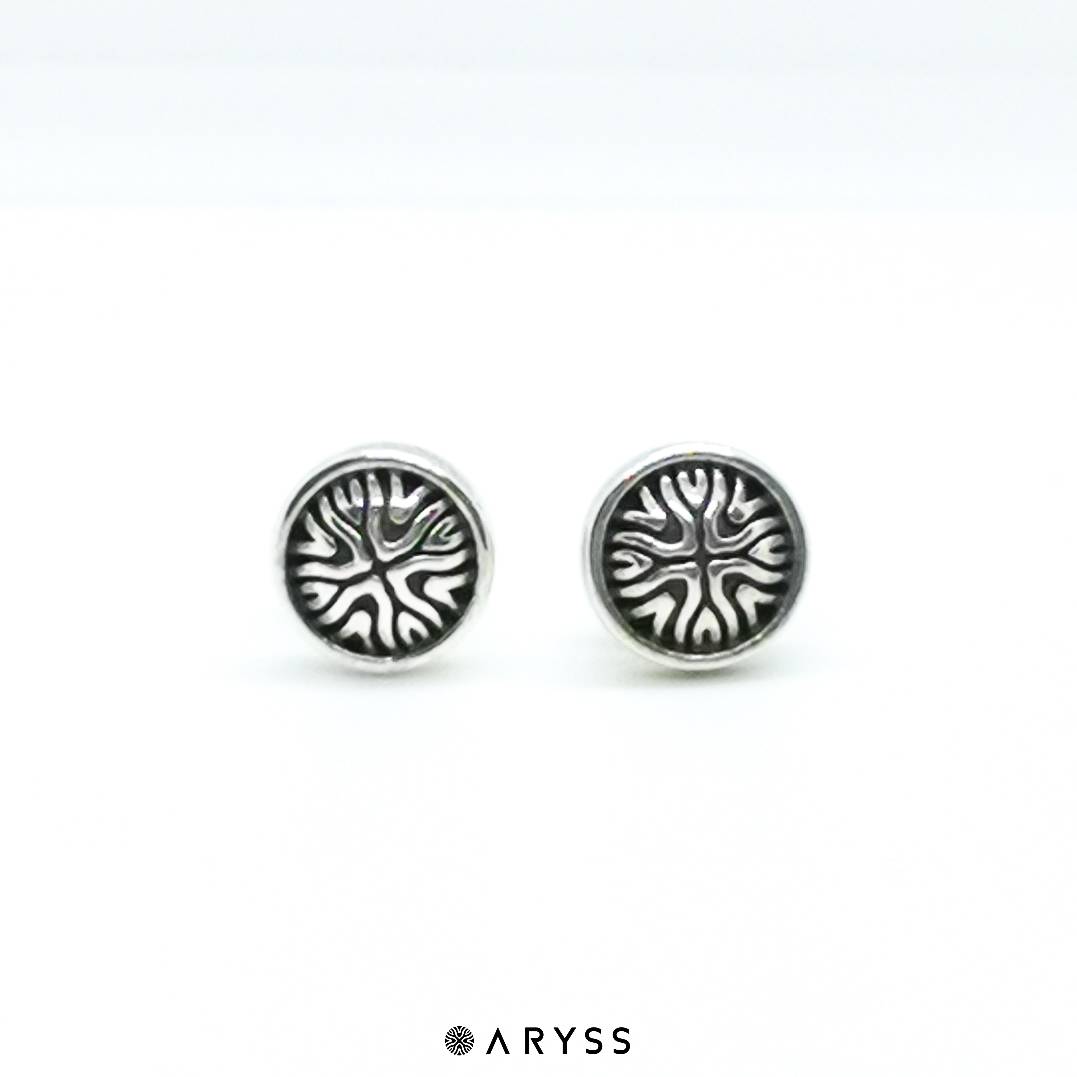 ARYSS Silver Earrings Smart &​ Unique ต่างหูเงินแท้ 925  ลงดำ ลายชัด สวย เท่ห์ ไม่ซ้ำใครเครื่องประดับ ต่างหูแฟชั่น ต่างหูแป้น  Sterling Silver 925 Fashion Jewelry Women Earrings