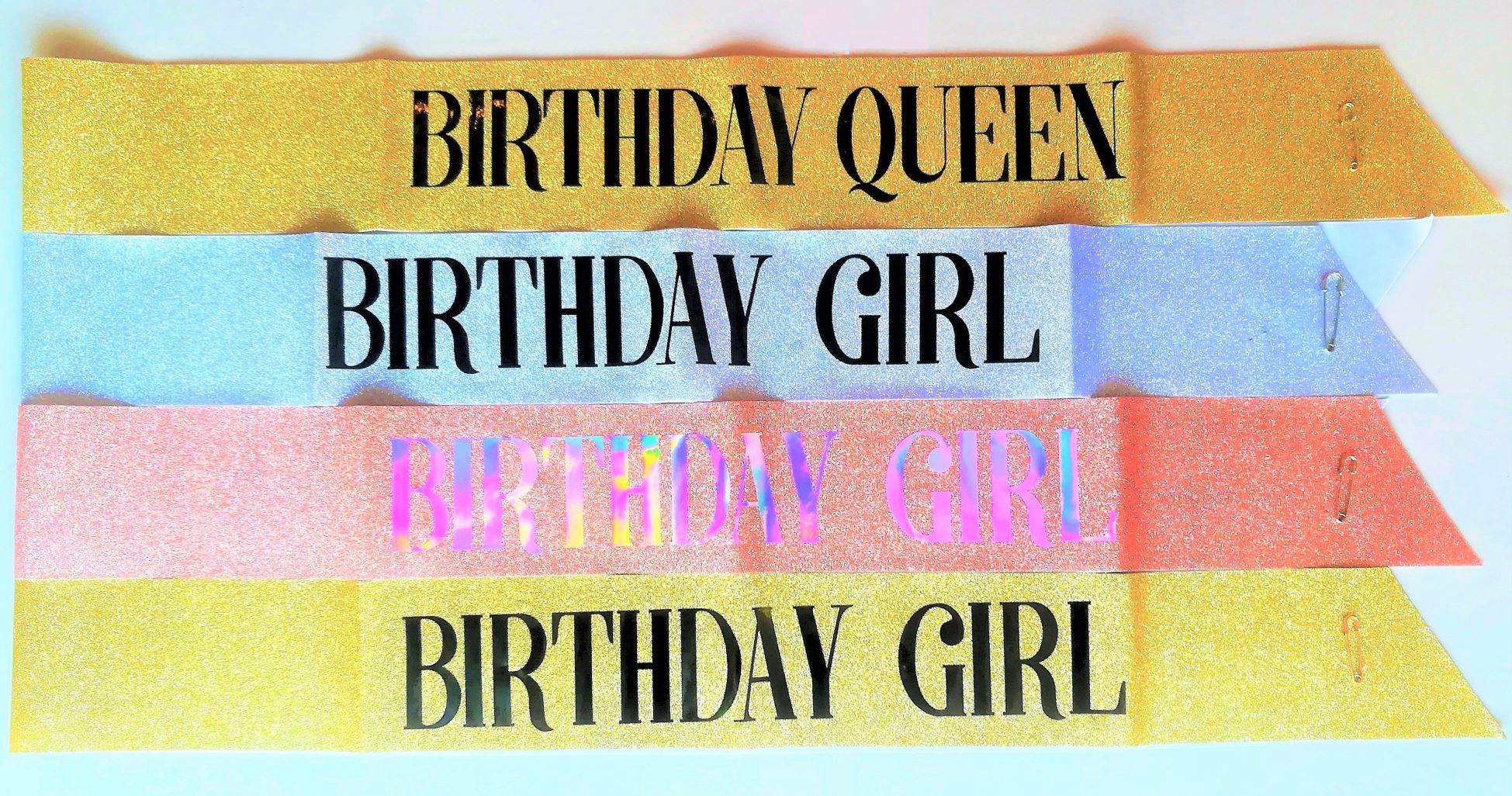Birthday Girl Queen Sash สายสะพาย ปาร์ตี้ วันเกิด Happy Birthday Party Sash (Glitter Sach)