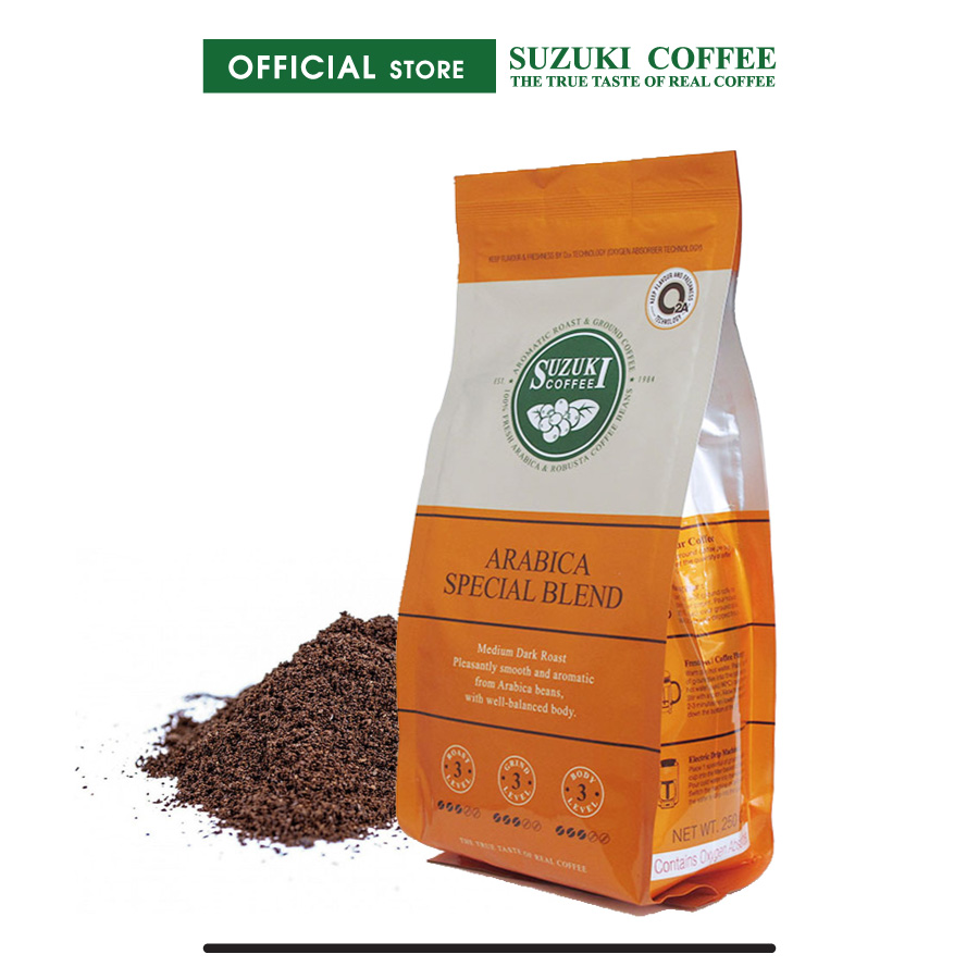 กาแฟคั่วบด SUZUKI COFFEE Arabica Special Blend สูตรเข้ม